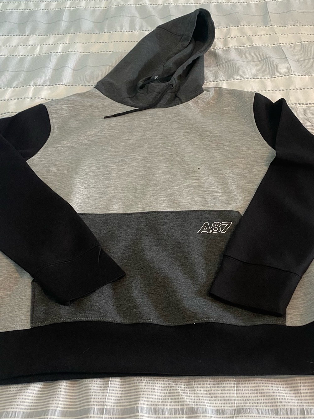 Aeropostale Dark Gray & Black Hooded Pullover